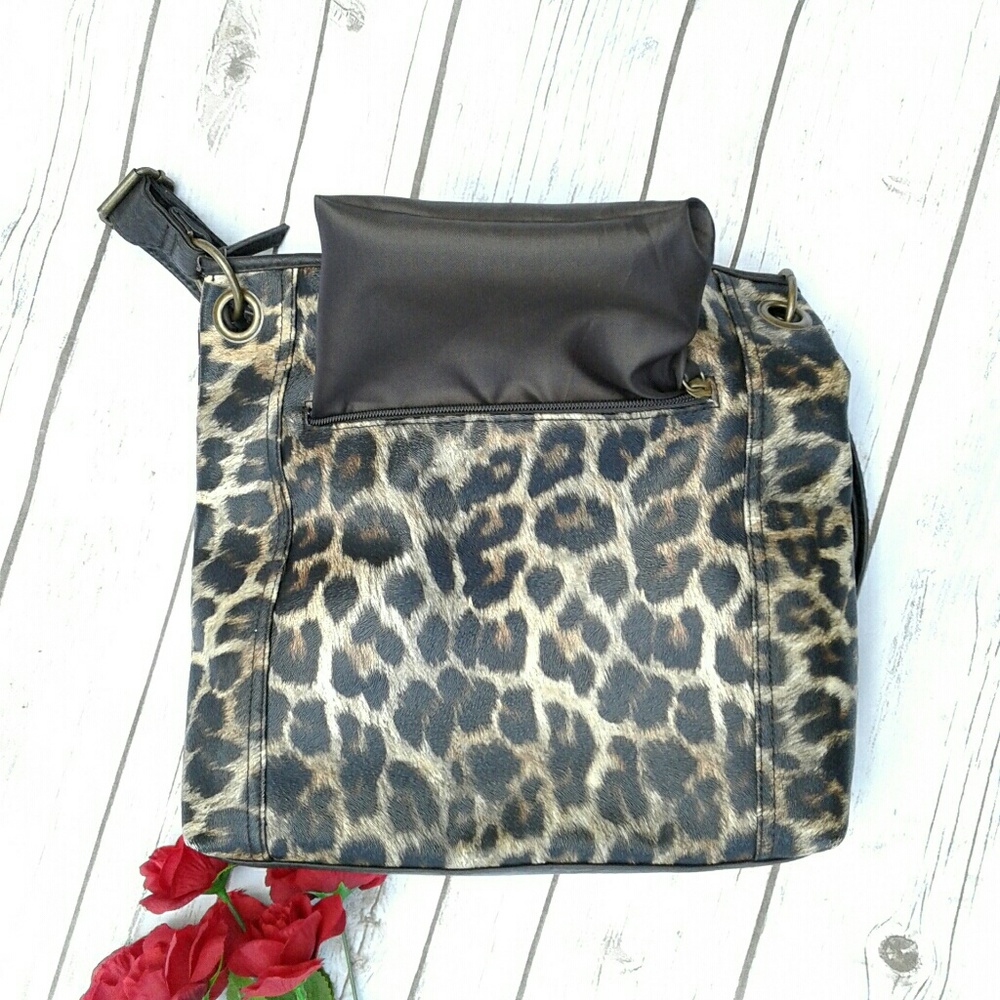 Bueno leather  shoulder bag animal leopard print - Picture 6 of 8